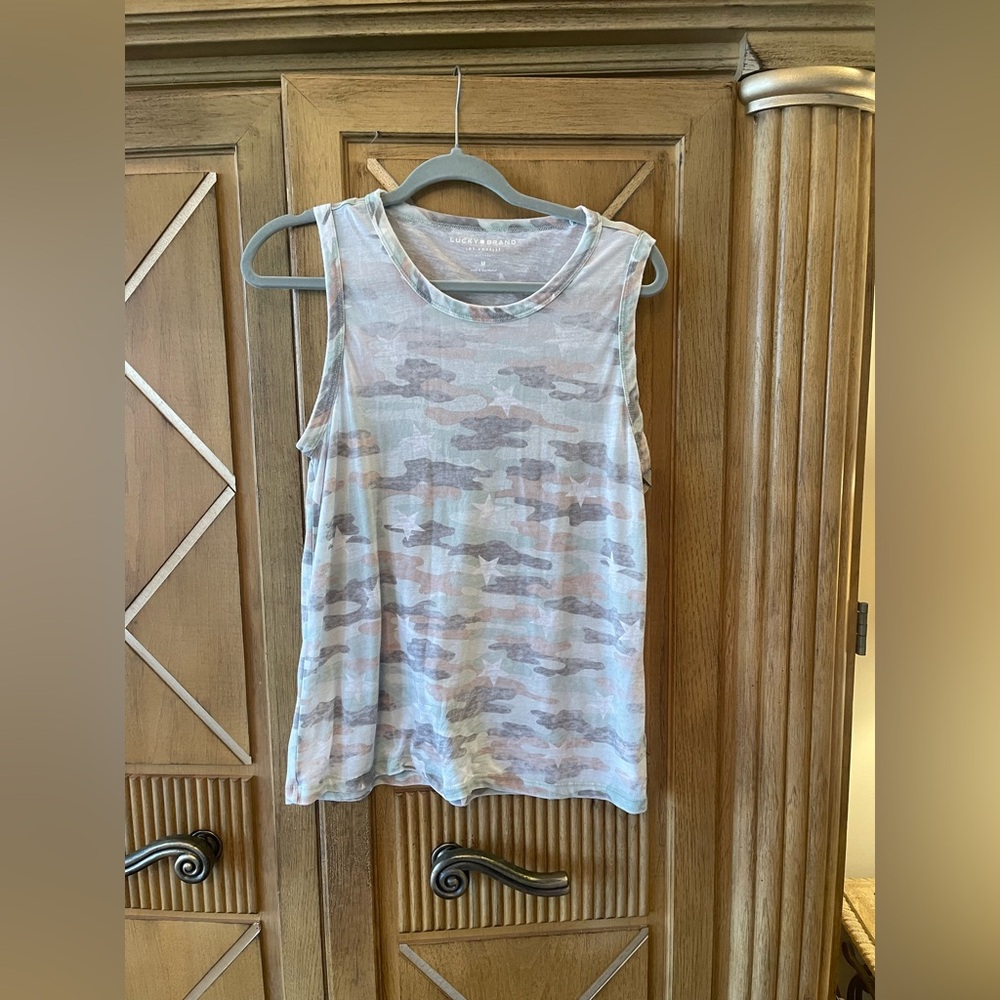 Lucky Brand Women's Camo Muscle Tee